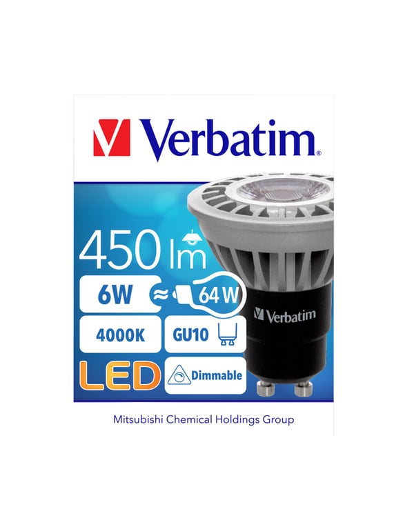 Verbatim 52308 LED-lampe 4000 K 6 W GU10