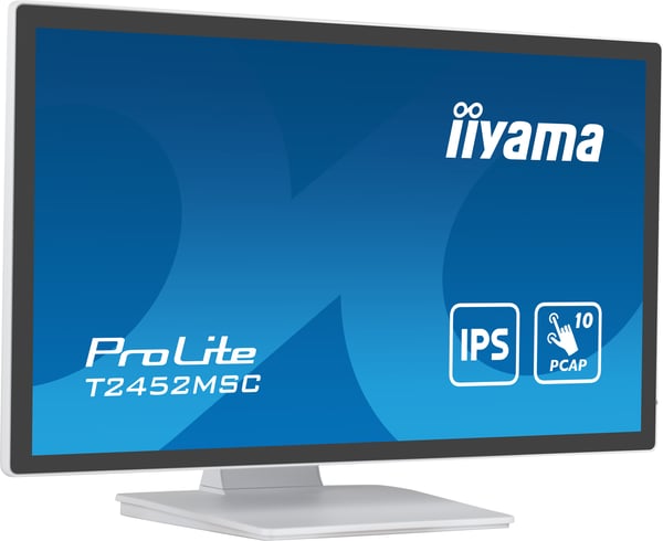 iiyama ProLite T2452MSC-W1 computerskærm 61 cm (24") 1920 x 1080 pixel Fuld HD LCD Berøringsskærm Multibruger Hvid