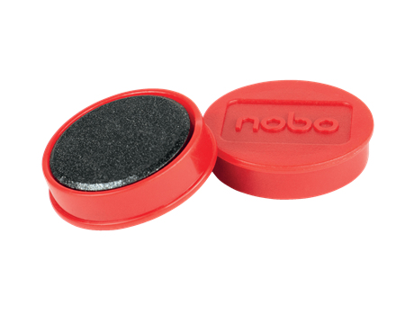 Nobo magnetiska whiteboardmagneter 10-pack 32 mm färgade magneter