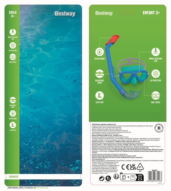 Bestway 24023 / 23 dykkemaske Polykarbonat Forskellige farver Barn