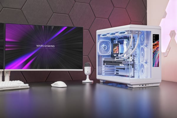 Mars Gaming MCREVMAXW datorväskor Midi Tower Vit