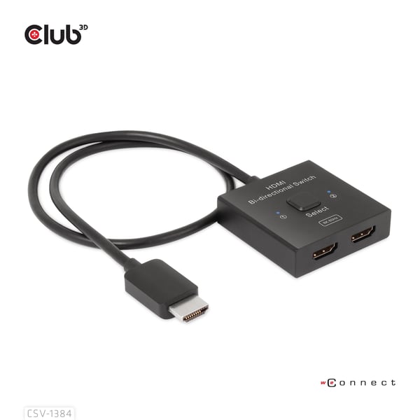 CLUB3D CSV-1384 KVM-switchar Svart