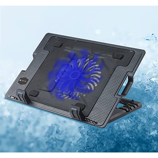 Techly ICOOL-CP12TY køling til laptop 43,9 cm (17.3") 1400 rpm Sort
