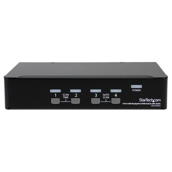 StarTech.com 4-portars DisplayPort USB KVM-switch med ljud