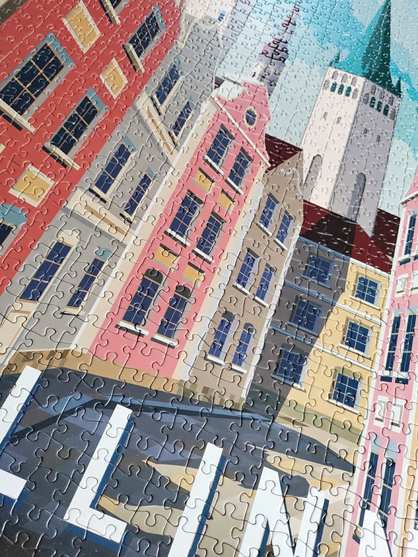 Tactic Puzzle Lovers Vintage Posters Tallinn 1000 pcs puzzle