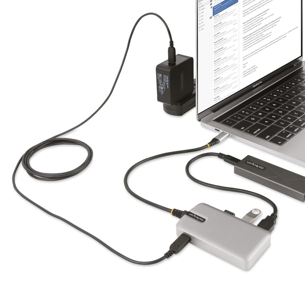 StarTech.com 4-Port USB-C Hubb med USB-C DP Alt Mode Videoutgång 4K 60Hz, 3x USB-A, 1x USB-C, 100W