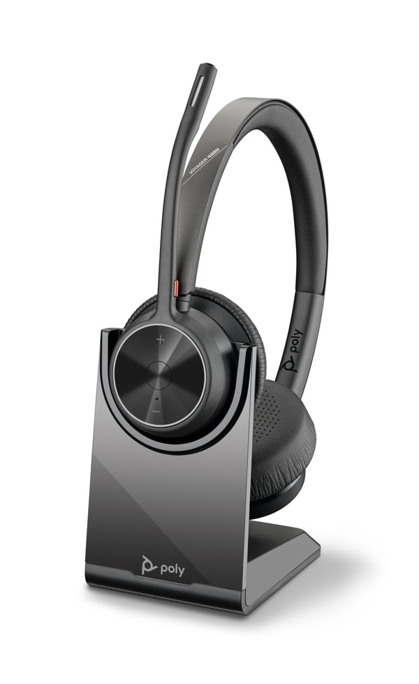 HP Poly Voyager 4320 USB-C Headset +BT700-dongle +bordoplader