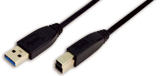 LogiLink 2m USB 3.0 USB-kabel USB 3.2 Gen 1 (3.1 Gen 1) USB A USB B 5 Gbit/sek. Sort