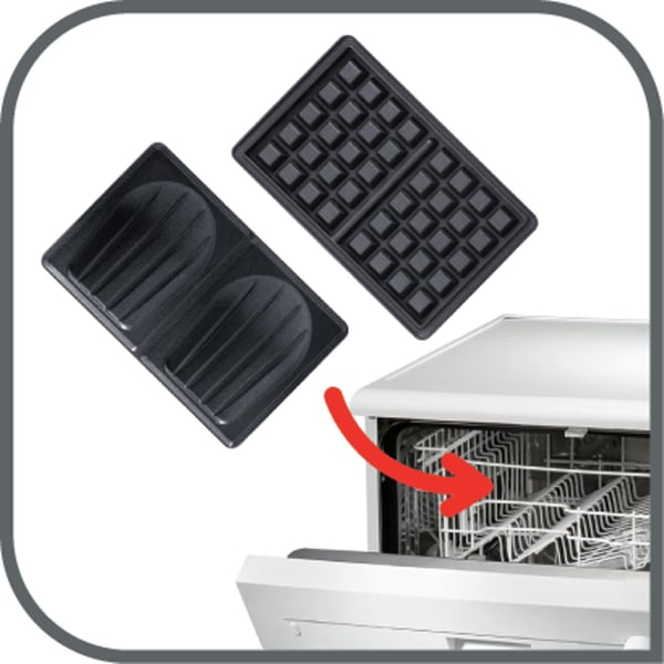 Tefal Snack Time Happiness 2 vaffel/vafler 700 W Sort, Hvid