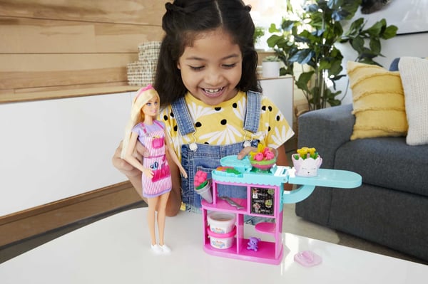 Barbie Barbie-BLOMSTERHANDLERDUKKE OG -LEGESÆT