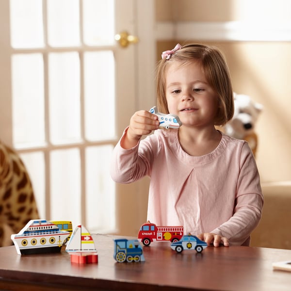 Melissa & Doug 13725 puslespil Blok puslespil 9 stk Køretøjer