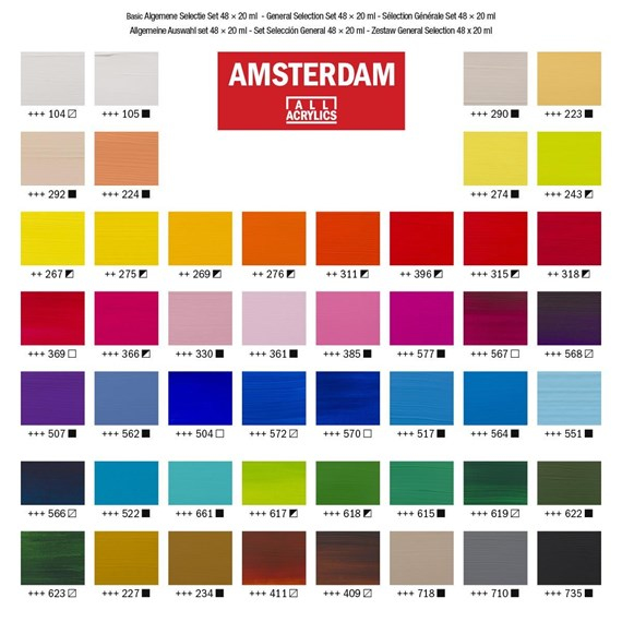 Amsterdam 17820448 hobbymaling Akrylmaling 48 stk