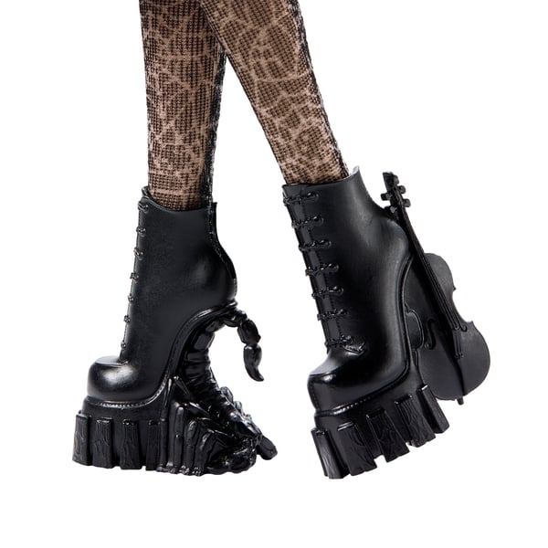 Monster High Wednesday-samlerdukke, Wednesday Addams i Nevermore Academy-uniform med Thing
