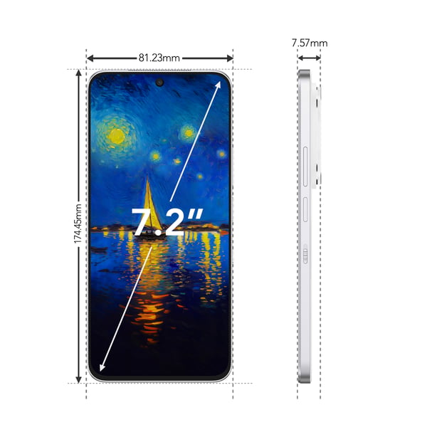 TCL 60 NXTPAPER Ultra 18,3 cm (7.2") Kaksois-SIM Android 15 5G USB Type-C 12 GB 512 GB 5200 mAh Valkoinen