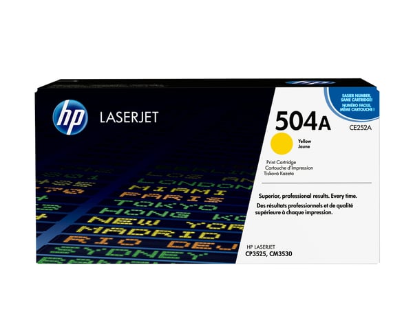 HP 504A, alkuperäinen keltainen LaserJet-värikasetti