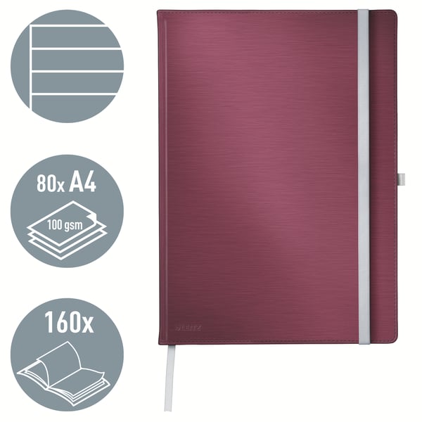 Leitz Style notesbog A4 linjeret med hardcover