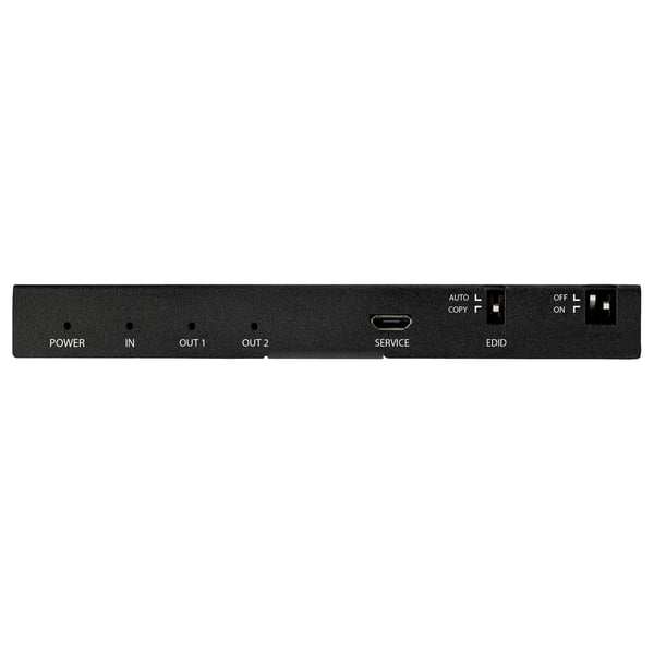 StarTech.com 2-portars HDMI-splitter (4K 60 Hz, med scaler, HDCP 2.2, EDID-emulering, 7.1 surroundljud