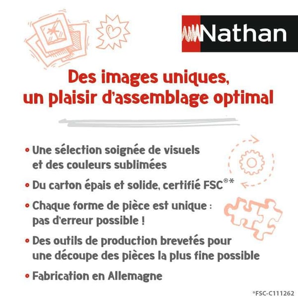 Nathan 87310 puslespil 2000 stk