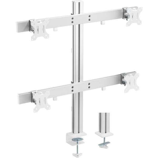 InLine 23184B fäste och ställ till bildskärm 43,2 cm (17") Bord Vit, Aluminium