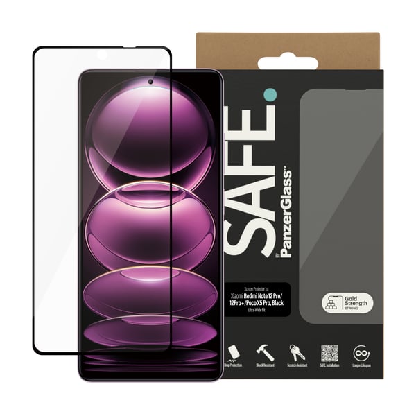 PanzerGlass SAFE. by ® Skærmbeskyttelse Xiaomi Mi 12 Pro 5G | Poco X5 Pro | 12 Pro Plus 5G | Ultra-Wide Fit