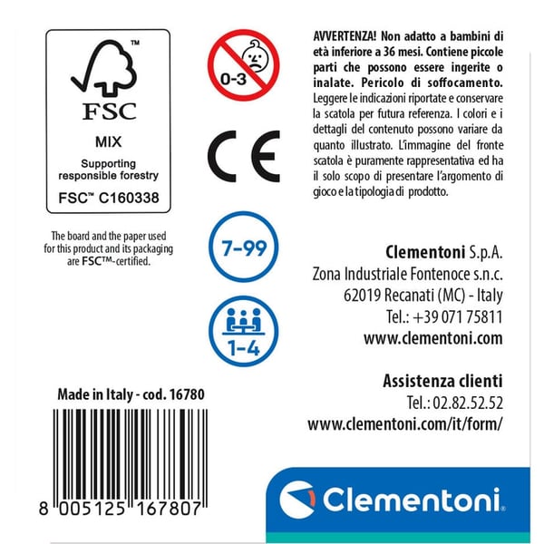 Clementoni 16780 lautapeli Brain Freeze 1 Palapeli