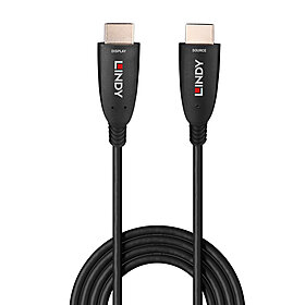 Lindy HDMI-kabel - HDMI han til HDMI han - 15 m - Fiberoptisk - Sort - understøtter 8K 60 H