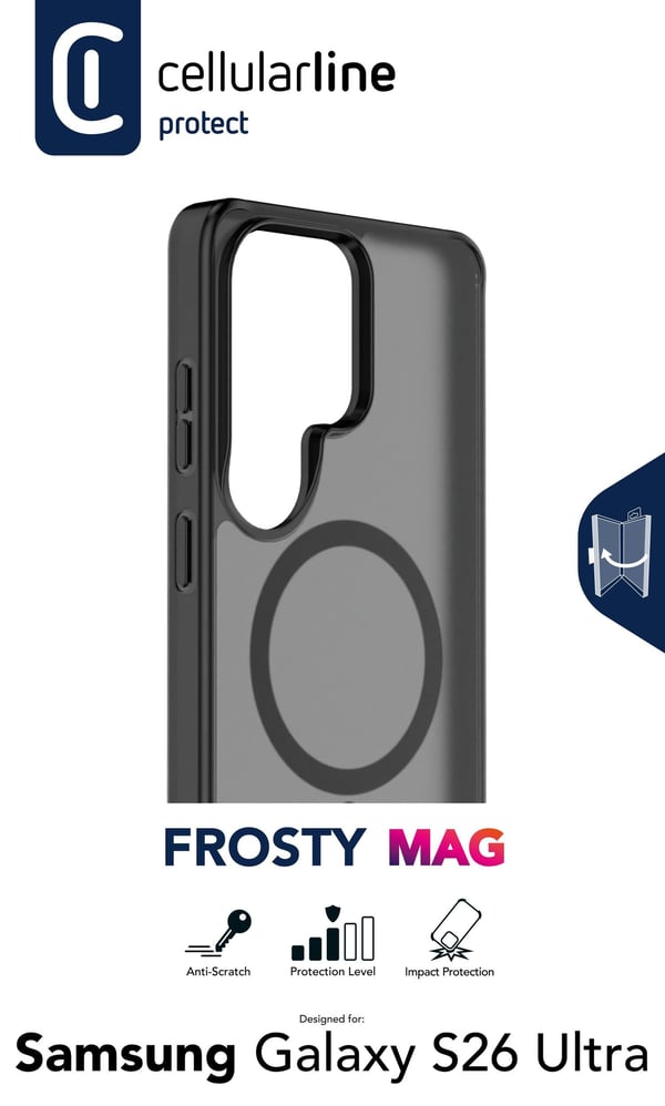 Cellularline FROSTY MAG mobiltelefon etui Sort