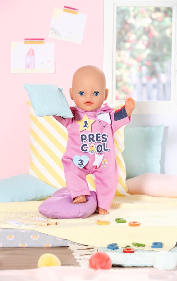 BABY born Kindergarten Romper+Badges Dukkesparkedragt
