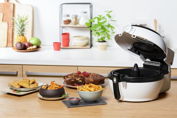 Tefal ActiFry Genius XL FZ7600 rasvakeitin Yksi 1,2 L Erillinen 1350 W Kuumakiertoilmakypsennin Musta, Valkoinen