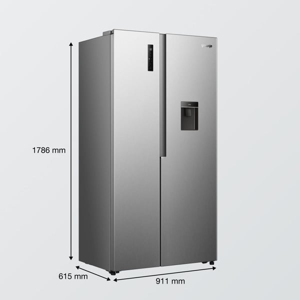 Gorenje NRS917E41XWD Kombinerad kyl/frys side-by-side Fristående 541 l Grå