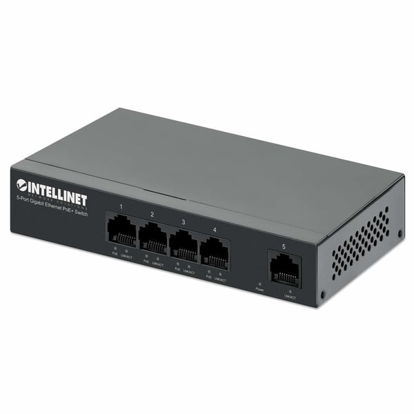 Intellinet 561792 nätverksswitchar Gigabit Ethernet (10/100/1000) Strömförsörjning via Ethernet (PoE) stöd Svart