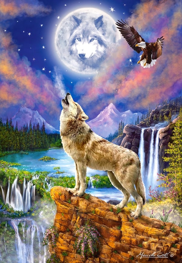 Castorland Wolf's Night Puslespil 1500 stk Kunst