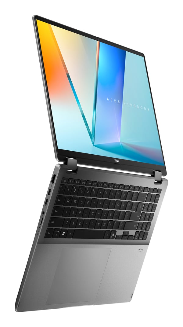 ASUS Vivobook 16 Flip TP3607SA-SI099W Copilot+ PC Intel Core Ultra 7 258V Hybridi (2-in-1) 40,6 cm (16") Kosketusnäyttö WUXGA 32 GB LPDDR5x-SDRAM 1 TB SSD Wi-Fi 7 (802.11be) Windows 11 Home Musta, Harmaa QWERTY Hollanti