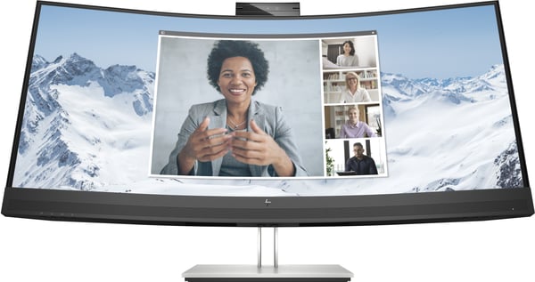 HP E34m G4 välvd WQHD-USB-C-bildskärm för konferenssamtal HP E34m G4 välvd WQHD-USB-C-bildskärm för konferenssamtal