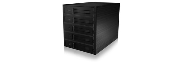 ICY BOX IB-565SSK 3x 5,25" Opbevaring drev bakke Sort
