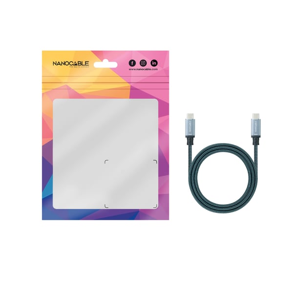 Nanocable 10.01.4101-L150-COMB USB-kabel USB 3.2 Gen 2 (3.1 Gen 2) 1,5 m USB C 10 Gbit/sek. 100 W Sort, Grå