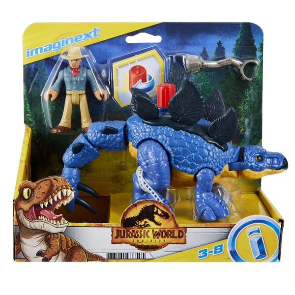 Fisher-Price Imaginext Jurassic World Stegosaurus och dr Grant