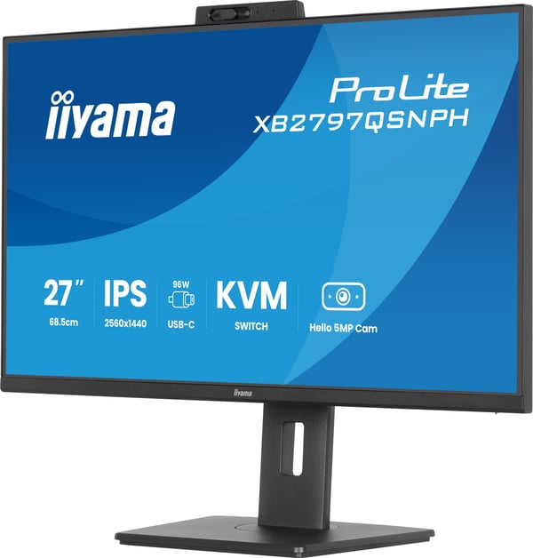 iiyama ProLite XB2797QSNPH-B1 27IN IPS LCD 4MS 2560X1440 350CD/M2 HDMI/DP/USB 2 computerskærm 68,6 cm (27") 2560 x 1440 pixel Quad HD Sort