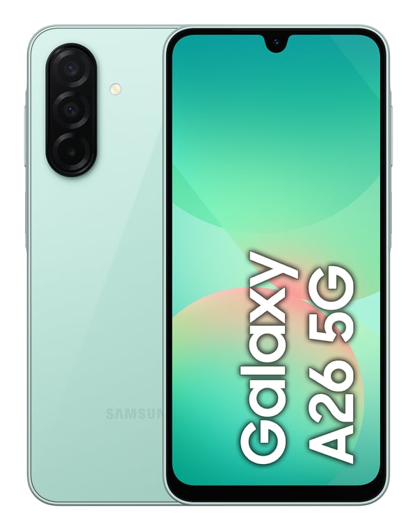 Samsung Galaxy A26, 17 cm (6,7"), 6 GB, 128 GB, 50 MP, Android 15, Mintunvärinen