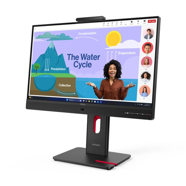 Lenovo ThinkVision T24D-4v tietokoneen litteä näyttö 60,5 cm (23.8") 1920 x 1080 pikseliä Full HD LED Musta