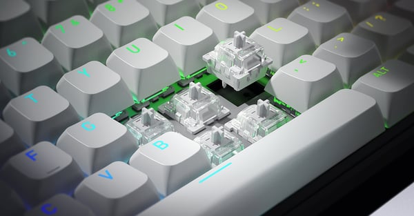 HATOR Skyfall 65 MAG ULTRA 8K näppäimistö Pelaaminen USB QWERTY Englanti (US) Musta, Valkoinen