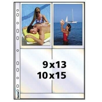 Hama Photo sleeves for ring-binder albums A4, Clear, 10 x 15 cm omslag til rapport Transparent