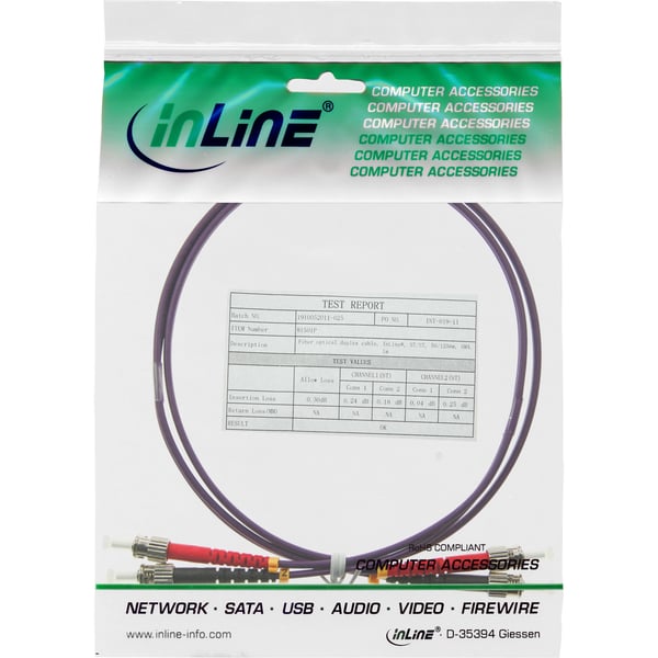 InLine 81515P InfiniBand och fiberoptisk kabel 15 m 2x ST Lila