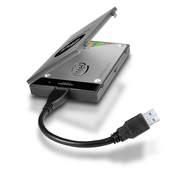 Axagon ADSA-1S6 tallennusaseman kotelo HDD-/SSD-kotelo Musta 2.5"