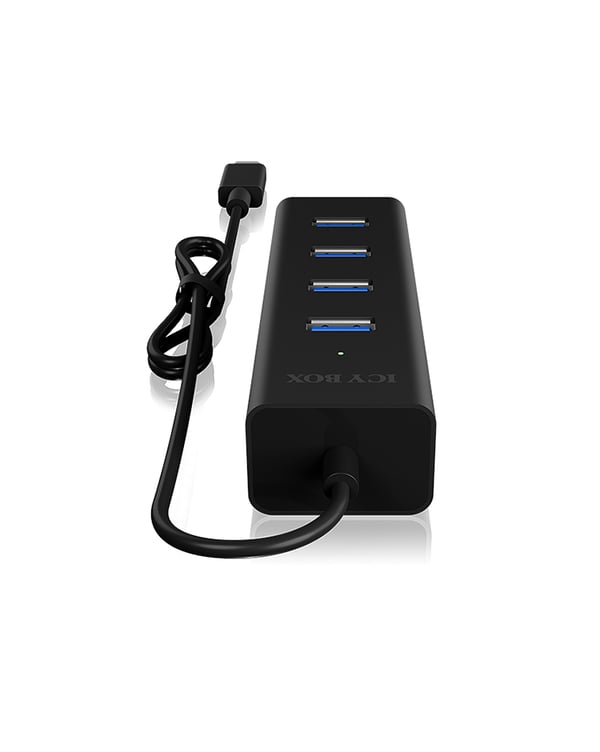 ICY BOX IB-HUB1409-C3 USB 3.2 Gen 1 (3.1 Gen 1) Type-C 5000 Mbit/s Svart