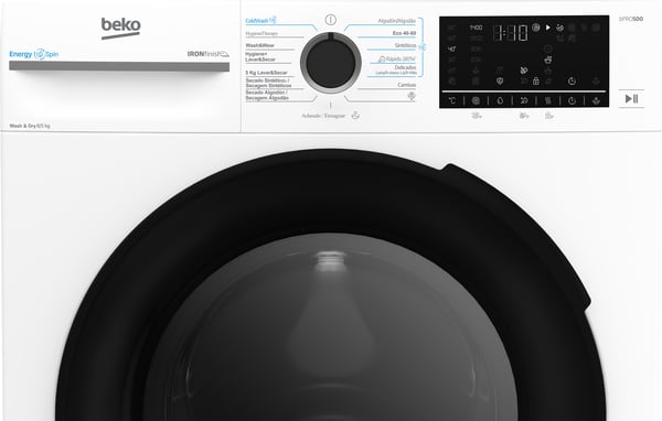 Beko BM5DFT48437WB kombinerad tvättmaskin och Tumlare Fristående Frontmatad Vit