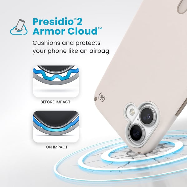 Speck Presidio2 Pro ClickLock & MagSafe til iPhone 16 Plus beige
