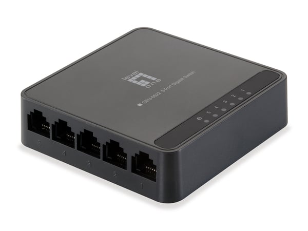 LevelOne GEU-0522 netværksswitch Gigabit Ethernet (10/100/1000) Sort