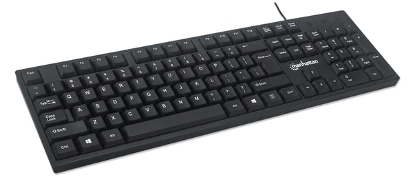 Manhattan 179324 näppäimistö Office USB QWERTZ Musta