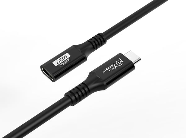 Microconnect USB3.2CC1EX USB-kabel USB 3.2 Gen 2x2 1 m USB C 240 W Sort